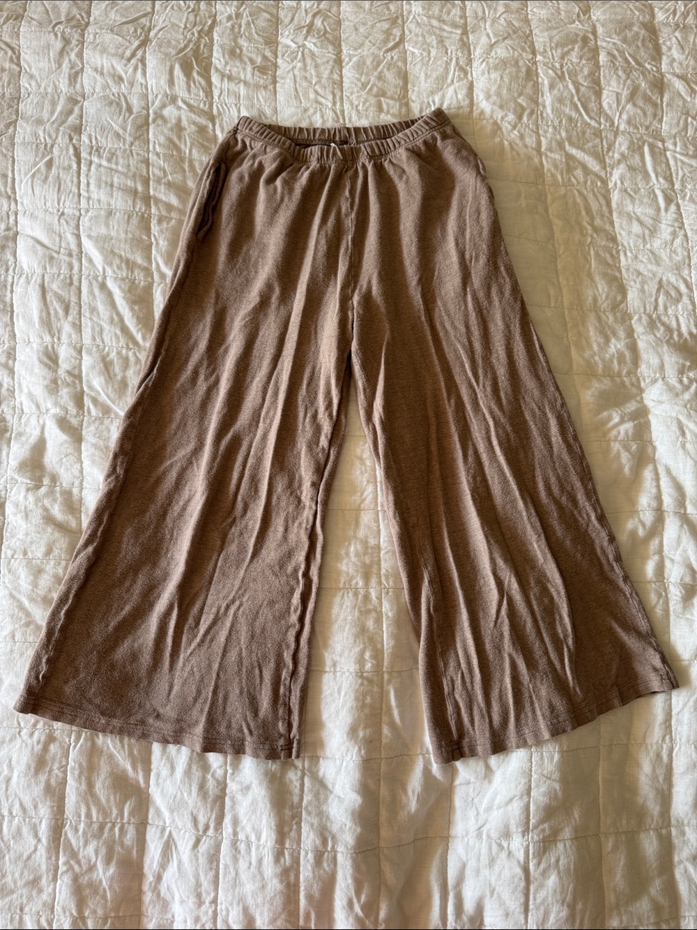Women’s Mate The Label Light Brown Wide Leg Pants